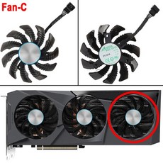 비디오 카드 선풍기 호환 기가바이트 라데온 RX 6700XT 6600XT 6600 RTX 3070Ti 3070 이글 78MM PLD08010S12HH GPU 팬럭키 컬러 : 팬, Fan - C