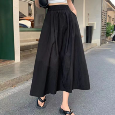 롱주름치마코디 TOP01