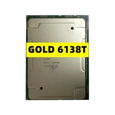 제온 골드 6138T CPU 2.0GHz 27.5MB 125W 20 코어 40 스레드 프로세서 LA3647 C621 서버 마더보드 Gold6138, 한개옵션0