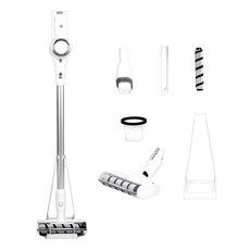 베이직스 무선청소기 V1 퍼펙트 케어 + 노즐세트 + 교체롤러 + 교체필터 + 거치대, 화이트