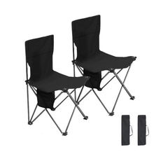 로드바드 캠핑의자+가방세트, 2세트, 블랙