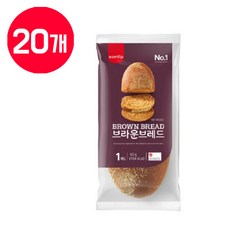 아웃백빵 호밀 식전빵 브라운브레드 60g 20개