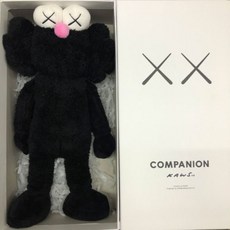 브랜드 kaws 카우스 인형 피규어 베어브릭 장식 장식품 인테리어 kwas 선물 봉제인형, 블랙(박스형), 서있는 높이 약 50cmcm