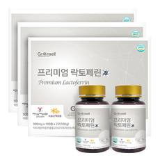 그린셀 프리미엄 락토페린정 500mg 100정 2구세트 HACCP 인증제품, 3세트, 500mg x 100정 x 2병