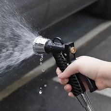 세차원예청 [2개묶음] 세차 원예 청소 다기능분사기 호스 스텐 3m 강력분사 CW877F5D, 1개