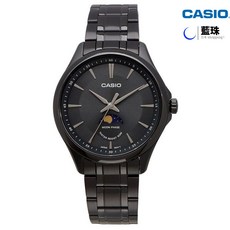 카시오 CASIO 남녀공용 문페이즈 아날로그 메탈 손목시계 올블랙 MTP-M100B-1AV