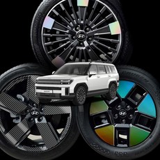 싼타페 MX5 하이브리드 18인치 20인치 휠스티커, 20인치 (AWD)_블랙 유광 4P