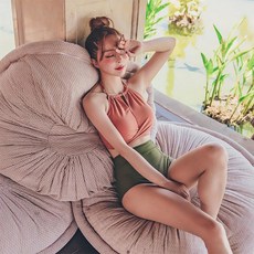 L.HOUSESTORE봄여름 수영복 세트 관능 원피스 스타일의 자외선 차단