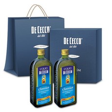데체코 엑스트라버진 올리브 오일 500ml 2병 선물 세트 올리브유, 데체코 올리브 오일 1리터 2병 선물 세트 올리브유