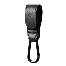 1pcs PU 가죽 가방 유모차 회전식 카트 주최자 유모차 후크 회전 360 학위 액세서리, [06] b-Black, 1개