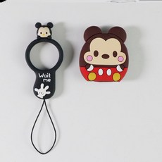 스마트영 캐릭터휴대폰거치대 휴대카드 단추 신기 반지 링 손잡이 미니 점착메모지SSN 개성 같은스타일 클러치 비닐 플라스틱, 1, 야쿠르트 받침대 _줄감개 -U64