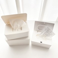 물티슈 케이스 물티슈 보관함 마스크케이스 이중캡 밀폐커버 원터치, 밀폐형케이스 L, 1개