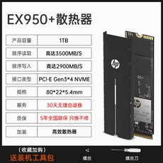 정부측 HP 1T ssd하드 인터페이스 NVME협의 PCIE 노트북드 테이블 SS 저장 EX950 고속 게임 시스템, EX9501TM.2 ssd하드 _쿨링, 본상품
