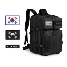 大容量露營登山軍用背包 45L, 黑色