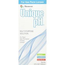 Menicon Unique pH 다목적 솔루션 4 floz(120ml) + RGP 렌즈 케이스:, 1