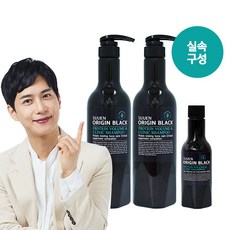 [K쇼핑]수앤 오리진 블랙 단백질 볼륨샴푸 실속구성 700ml*2+200ml*1 총 1600ml, 단일상품
