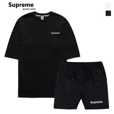 supreme 슈프림 빅로고 반팔티+체커반바지 트레이닝세트