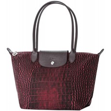 롱샴 (LONGCHAMP) 토트 백 2605 672 209 르 뿌리 아쥬 악어 가넷 레드 계열 [병행 수입품]