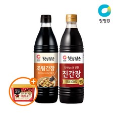 청정원 간장 840ML 2종 (진간장골드+조림간장)+(증정)찰고추장500g