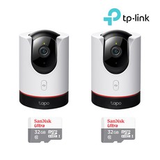 티피링크 Tapo C225＋32GB SD카드 2팩 실내용 CCTV 2세트 홈캠 세트, 1개