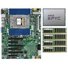 마더보드 메인보드 AMD EPYC 7551P CPU 32 코어 프로세서 + Supermicro H11SSL-i 마더 보드 서버 4x32GB 2133P RAM