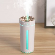 차량용공기청정기 차량용 공기청정기 가습기 자동차용 미스트 디퓨저 내 무드등 블랙테크산소바 소형, [플러그드 화이트] 1병 라벤더+차염소산소독제