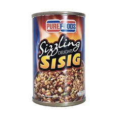 [필리핀] PURE FOODS 시즐링 딜라이츠 시식 통조림 150g / sizzling delights sisig 간 돼지고기, 1개