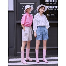 리슈앙 여성 패션 캐주얼 장화 롱레인부츠 6 color