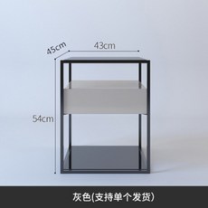 고급 프랑스 모던하우스 가구 디자인 인테리어 강화유리 서랍 협탁, 전체 복장 + 회색
