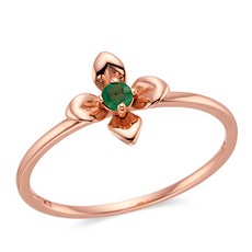 14k천연에메랄드반지