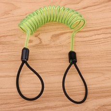 QDY 1.5m 개폐식 와이어 코일 도난 방지 잠금 로프 와이어 코일 자전거 잠금 스프링 안전 로프 Carabiner가있는 안전 로프