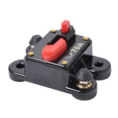 RoyalwaysDC 12V-24V 자동 70AMP 회로 차단기 홀더 리셋 스위치 8cm * 5.1cm * 4cm