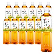 광동 옥수수 수염차 1.5L 12병 무/유라벨, 12개, 1개입