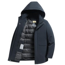 남성 하프 코트 겨울 모직 슬림핏 덕다운 정장 자켓 캐주얼
