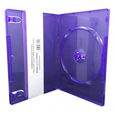CheckOutStore (25) 프리미엄 표준 싱글 1 디스크 DVD 케이스 14mm (클리어 퍼플)