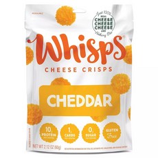 [미국직배송]위스프스 체다 치즈 크리스피 60g Whisps Cheddar Cheese Crisps - 2.12oz, 1개