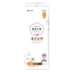 좋은느낌 좋은순면 데일리 팬티라이너, 롱, 69개입, 1개