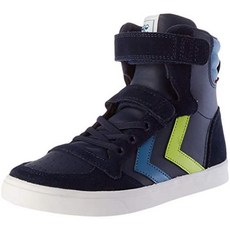Hummel [독일]hummel Slimmer Stadil High JR 어린이 트레이너 남녀 공용-19057, 03.블랙 (블랙 아이리스)