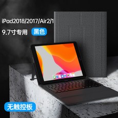 Benks2020 새로운 Apple ipadpro Bluetooth 키보드 보호 커버 올인원 터치 패드 Air3 태블릿 PC 10.5 10.2 11 인치 12.9 펜 슬롯 7 세대 2019 Magic Control 2018, [블랙] iPad 2018 / 2017 / Air2 / Air1 9.7 인치에 적합 ★ 터치 패드 없음, 기타 태블릿 모델