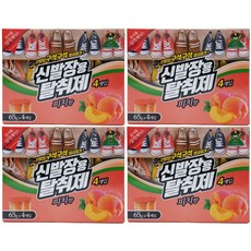 산도깨비 신발장용 탈취제 피치향 65g*4개입 신발장탈취제, 260g, 4개