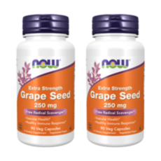  나우푸드 그레이프 씨드 250mg 베지 캡슐, 90정, 2개 