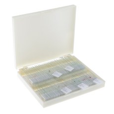 STK100pcs 준비 유리 현미경 슬라이드 레이블 생물 표본 세트