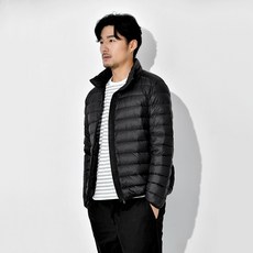U 패밀리 얇은 다운 재킷 남성 대형 짧은 가을/겨울 경량