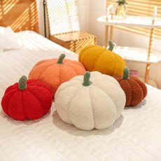 귀여운 작은 호박 부드러운 베개 오렌지 쿠션 소파 거실 침대 옆, 빨간색, 23cm, 1개
