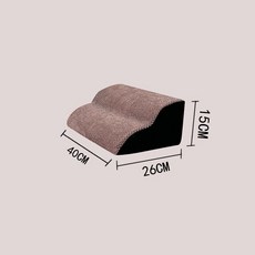 논슬립 강아지 애견 펫 1단 2단 3단 침대 소파 발판 계단 스텝 탈부착 세탁 경사면, 브라운 2단 높이 15cm, 1개