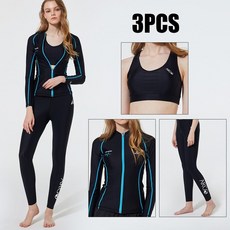 아르고여성래쉬가드 아르고 여성 래쉬가드세트 3PCS GROVER BK 3LE