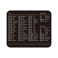 코시 엑셀 단축키 마우스 패드 MP2095, 1개