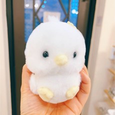 어뮤즈 타마피요 볼살 빵실 병아리 인형키링 11cm 4종 kc인증, 1. 화이트 꽃병아리