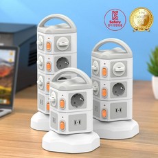 별도표기 4000W고용량 USB 타워 멀티탭 공간활용 캠핑 안전커버 멀티콘센트 2M, TPS 06구, 1개