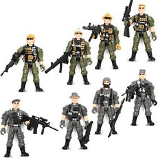 Blue Panda Army Men Action Figures Toys Toy Soldiers Set (4.5 Inches, 상세내용참조, 상세내용참조, 상세내용참조